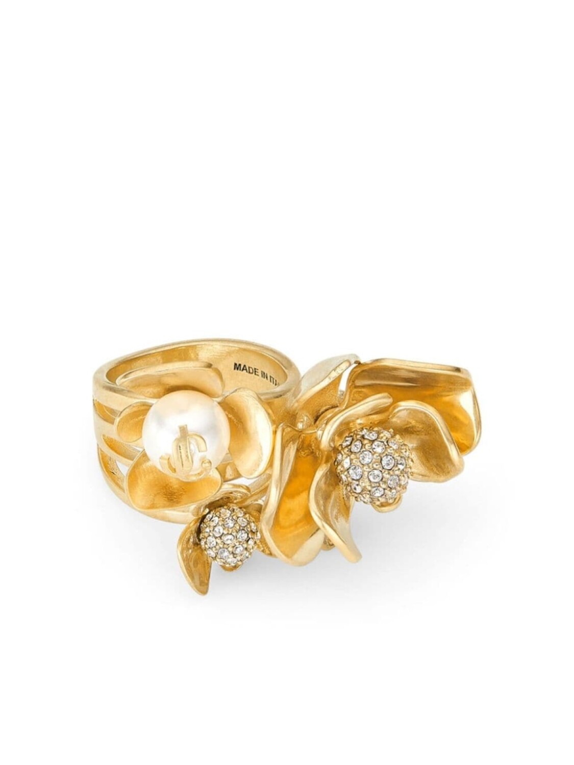 

Кольцо Petal с кристаллами Jimmy Choo, золотой