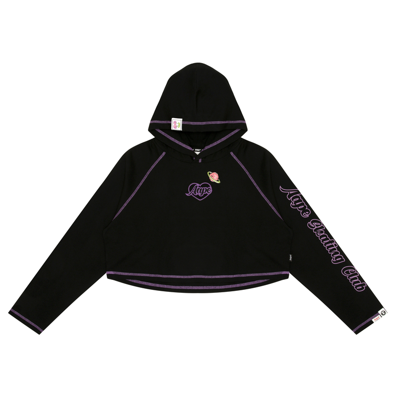 

Хлопковая толстовка с вышитым логотипом в виде сердца Aape, Black BKX