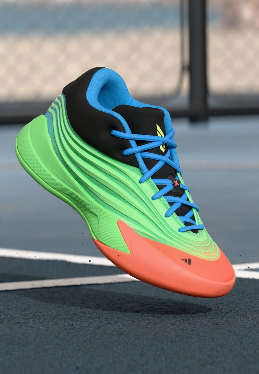 

Кроссовки Adidas Performance DAME X, Lime Burst/Signal Coral/Blue Burst/Neon Green