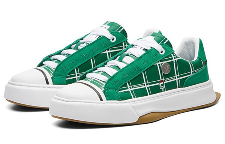 Кеды (WMNS) Fila Fusion Canvas Shoes 'Amazon Green', зеленый — фото 3
