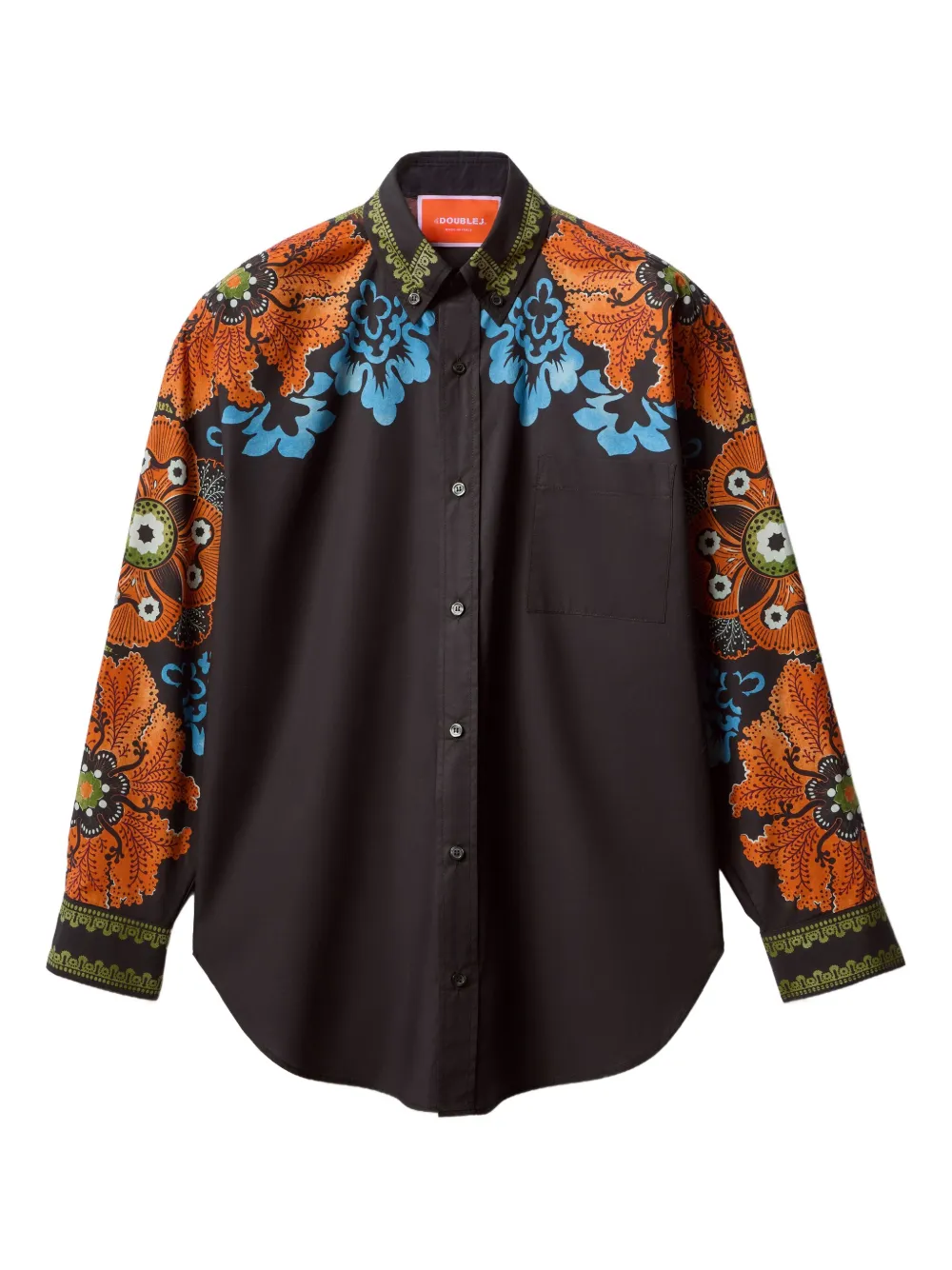 

Рубашка с цветочным принтом La DoubleJ, коричневый