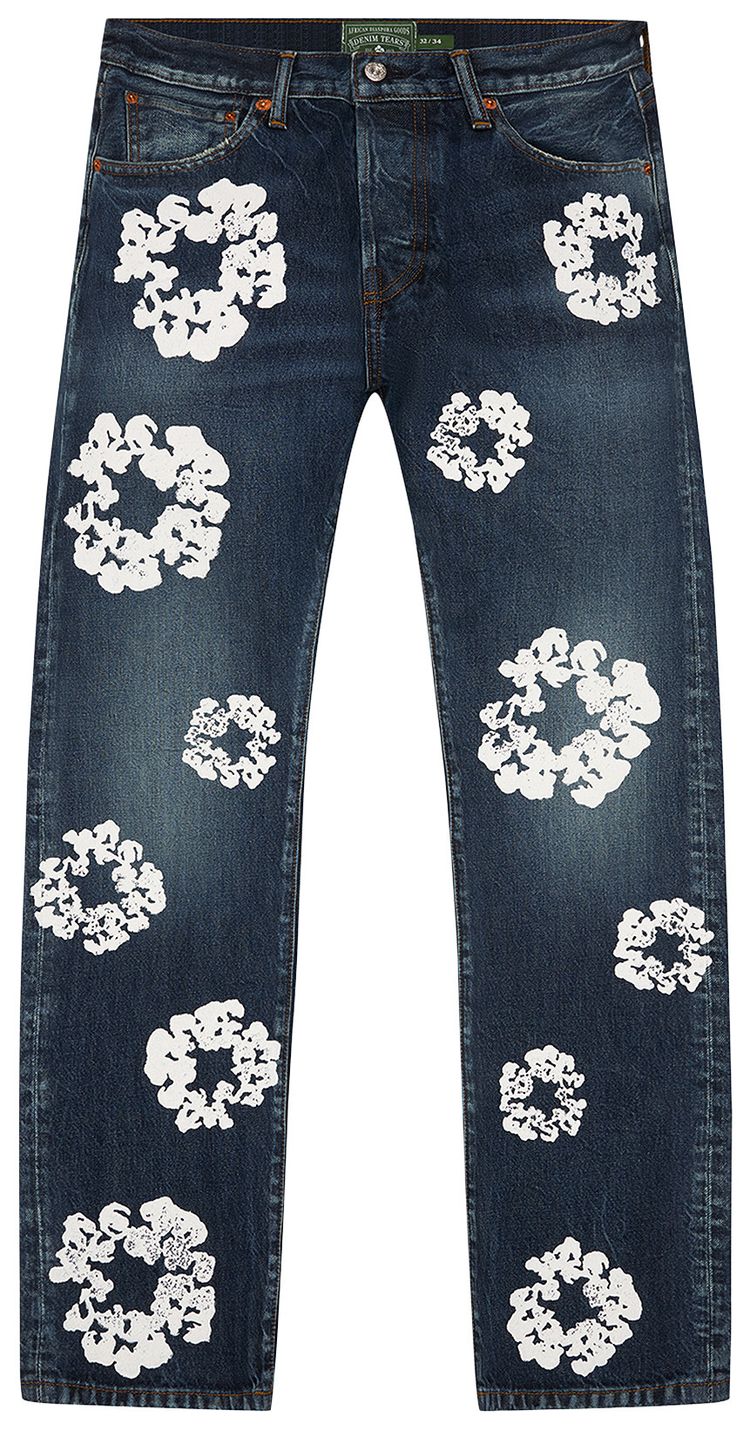 

Джинсовые брюки Denim Tears Straight Cotton Wreath Denim Pant, синий