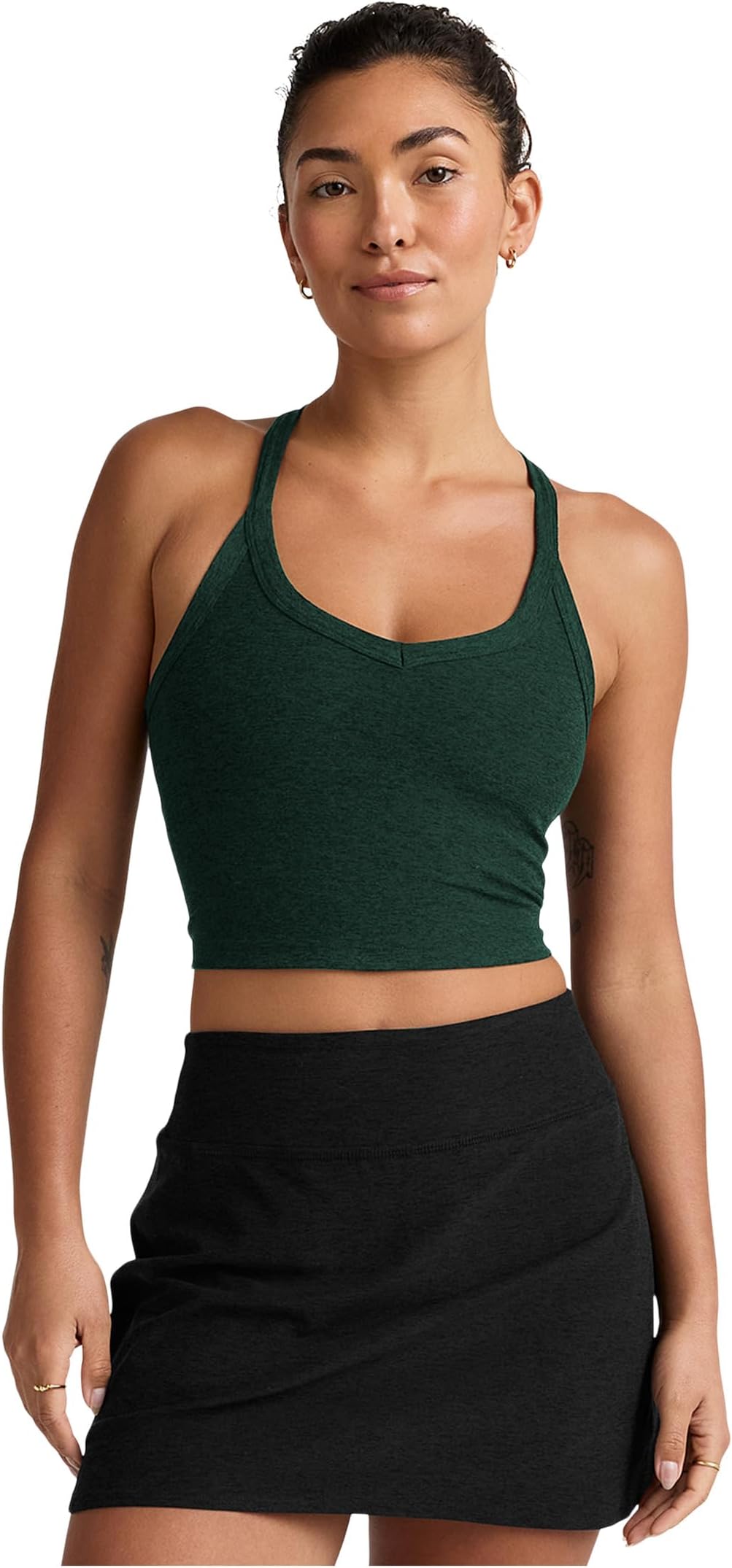 

Женская майка Spacedye на укороченном топе Beyond Yoga, Dark Spruce Green Heather