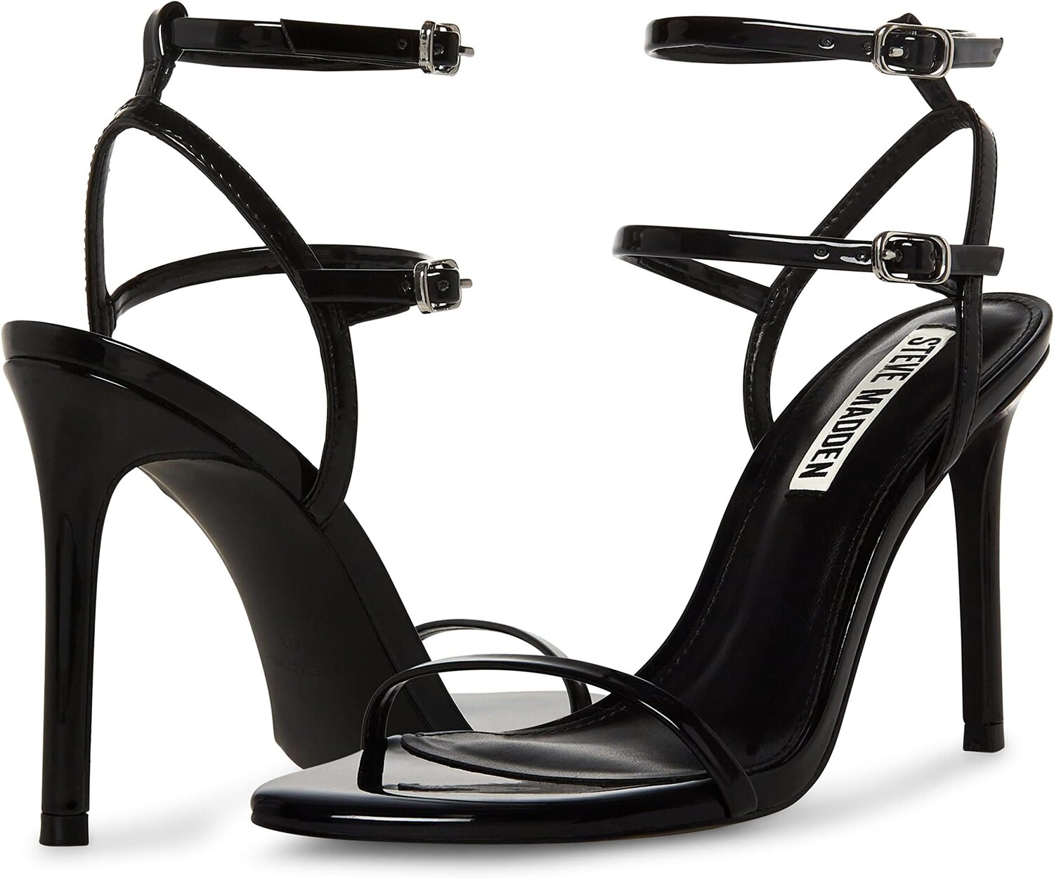

Сандалии Steve Madden Theresa Heeled Sandal, цвет Black Patent