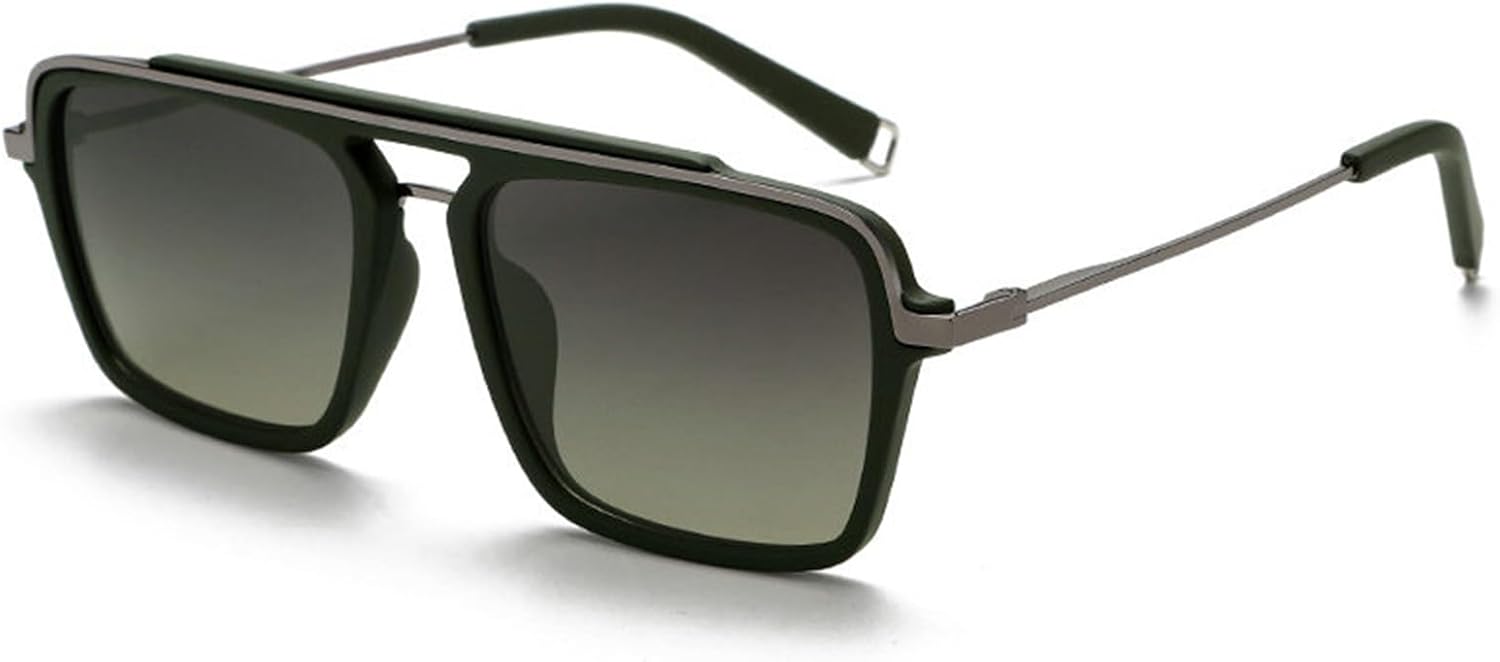 

Солнцезащитные очки Willochra Rtro Oversized Polarized Square для женщин и мужчин, модные, стильные, в стиле «пилот», с плоской верхней частью, дизайнерские, с защитой от УФ-излучения UV400, C4