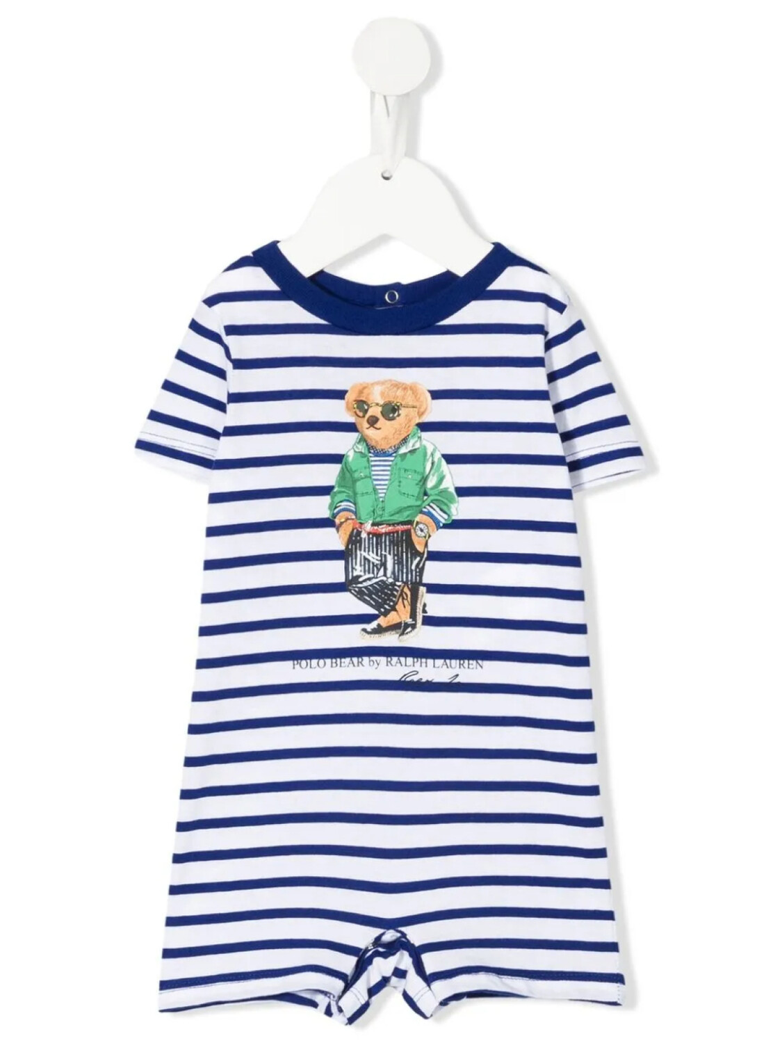 

POLO RALPH LAUREN KIDS комбинезон Polo Bear с короткими рукавами, белый