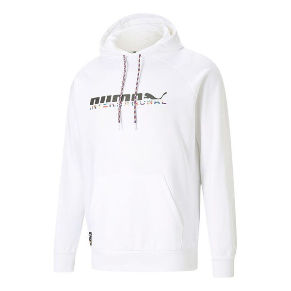 

Толстовка international graphic hoodie 'white grey' Puma, белый