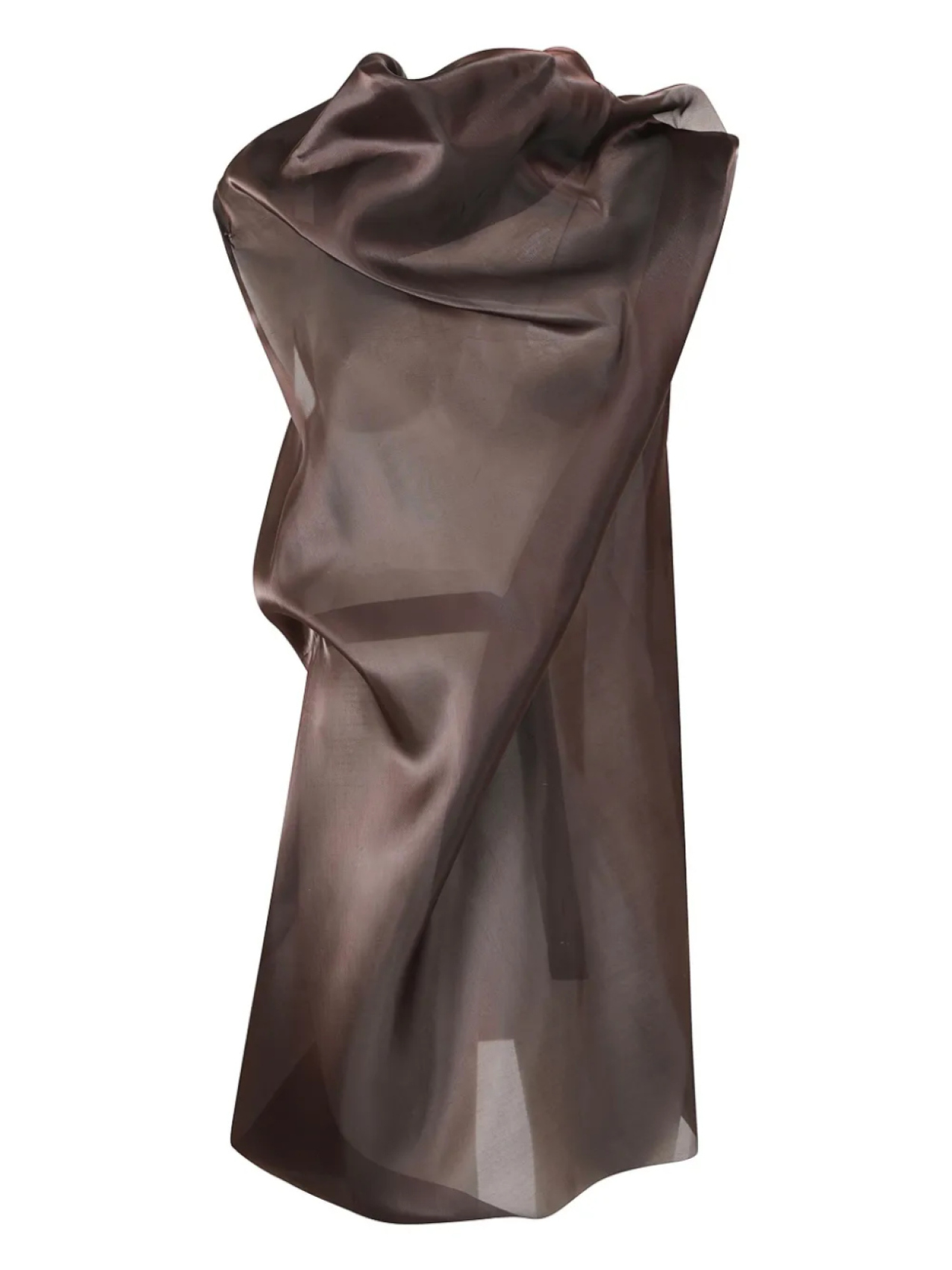 

Платье с драпировкой Issey Miyake, коричневый