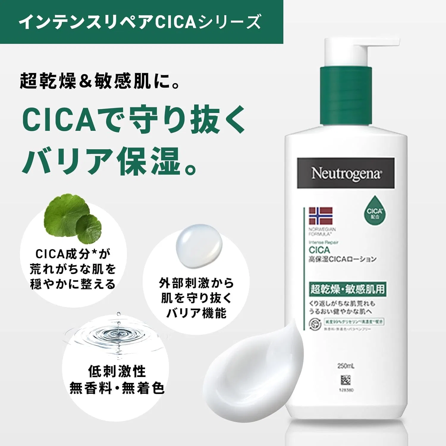 Крем для тела Neutrogena Norway Formula Intense Repair CICA 450 мл — фото 3