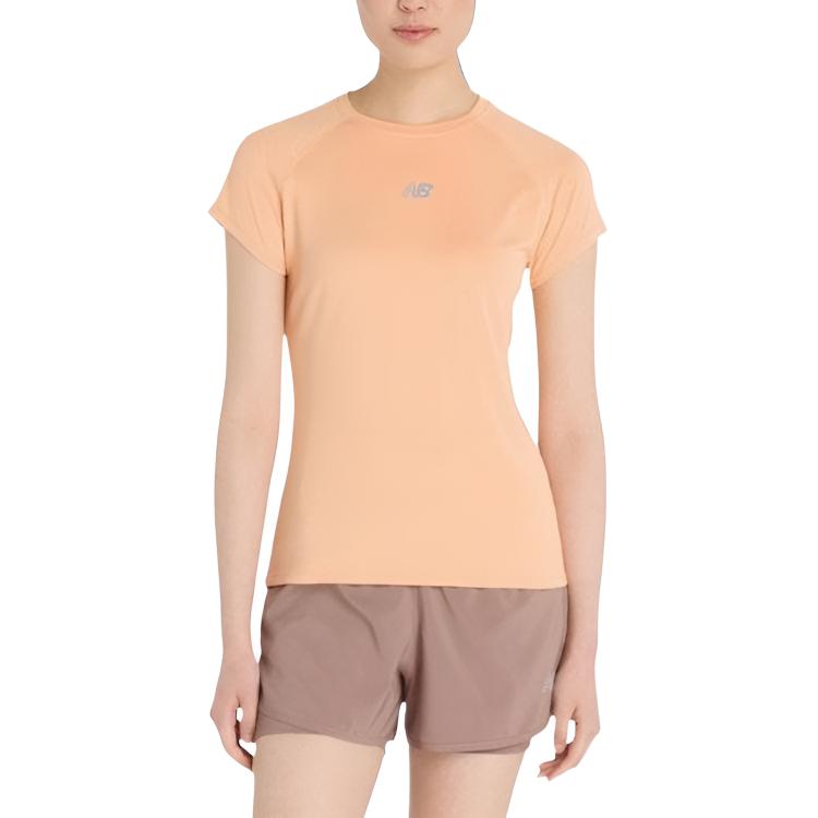

Женская футболка для бега New Balance, tangerine plum