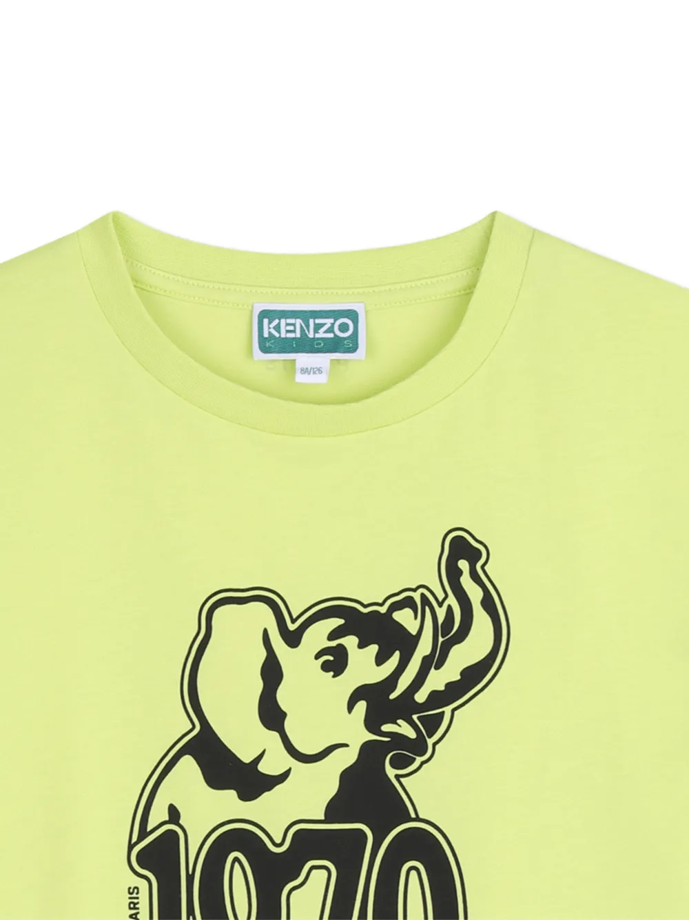 Футболка с принтом "слоновья кожа" Kenzo Kids, зеленый — фото 3