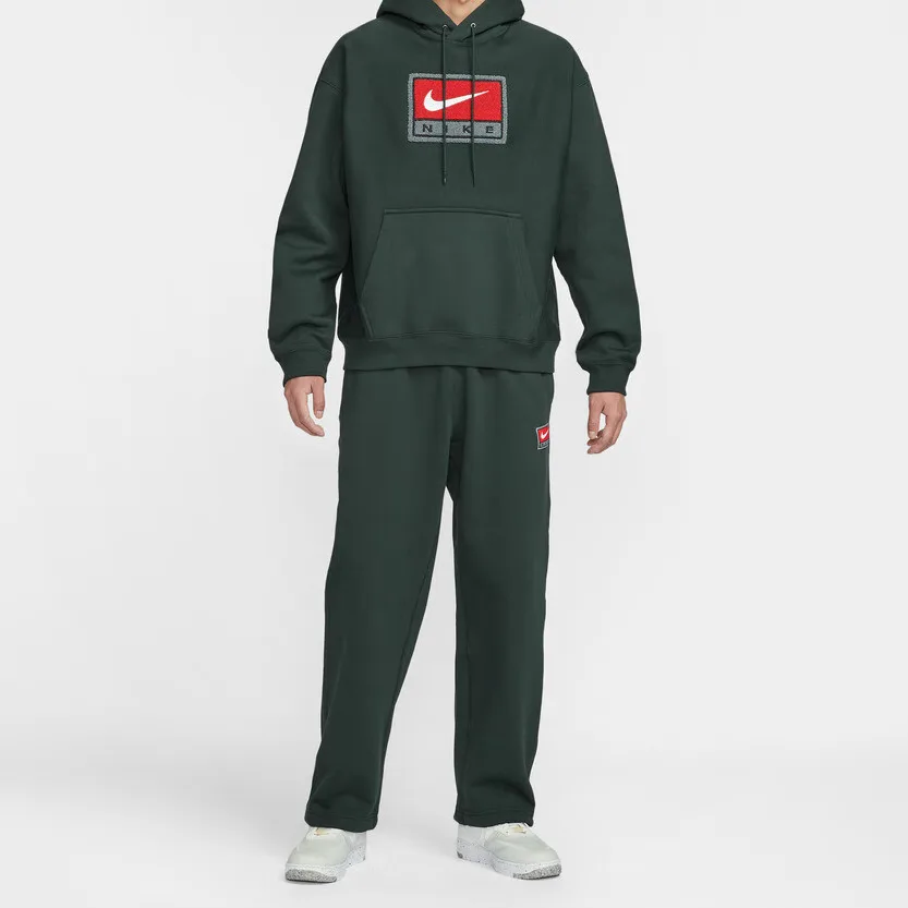 Nike Повседневные брюки мужские зеленые умеренно прямого кроя — фото 4