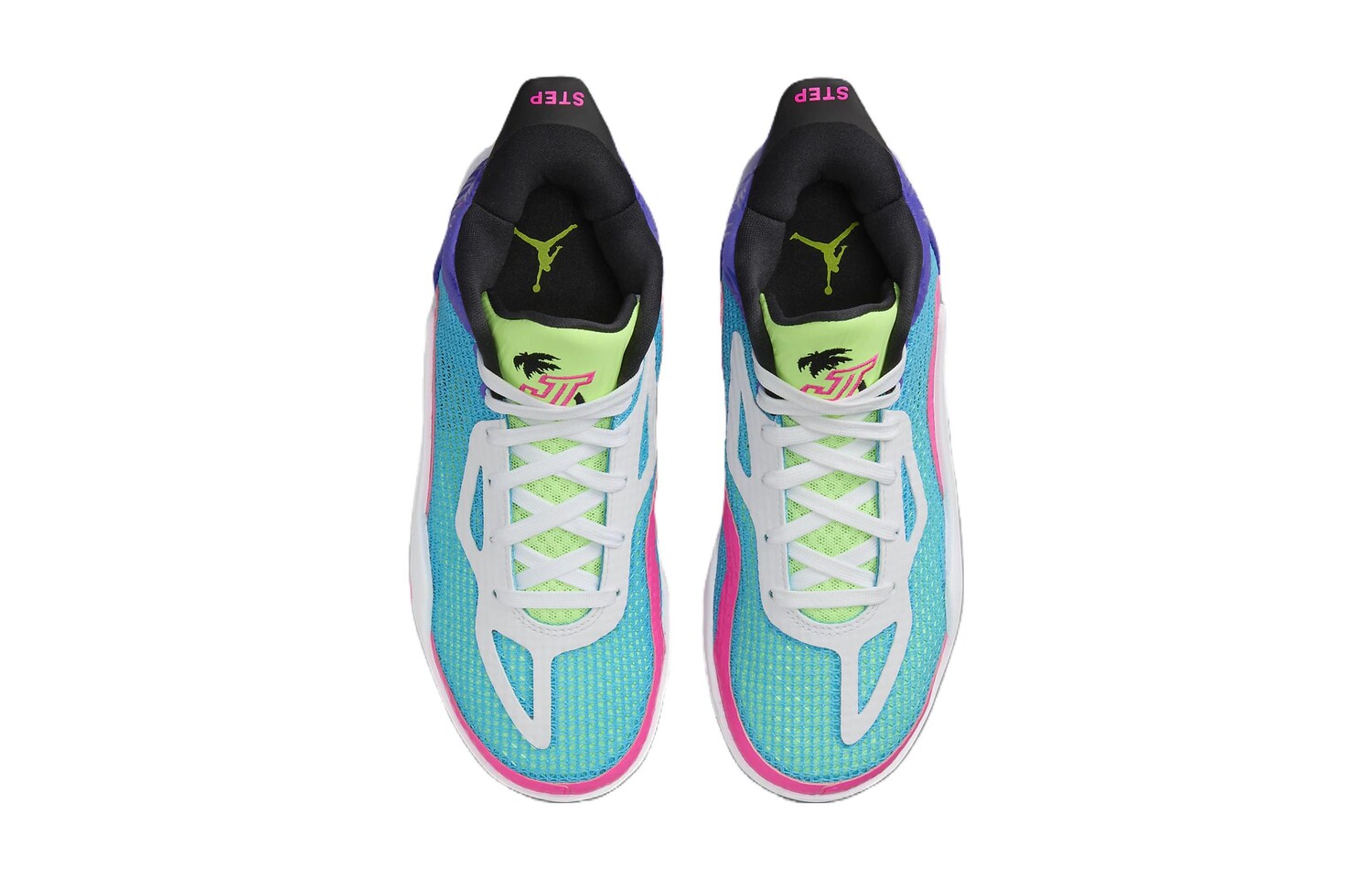 Jordan Tatum 1 Детские баскетбольные кроссовки GS, Lagoon Pulse/Psychic Purple/White/Pink Blast — фото 3