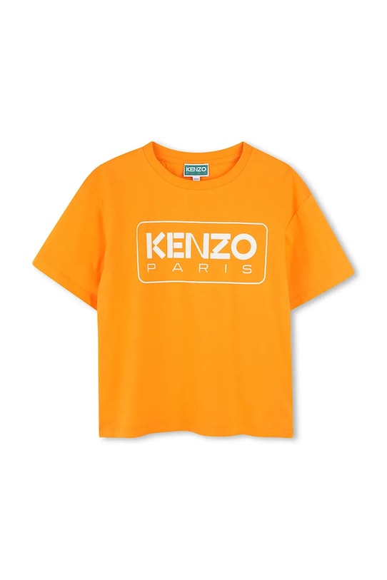 

Хлопковая футболка детская Kenzo Kids, оранжевый