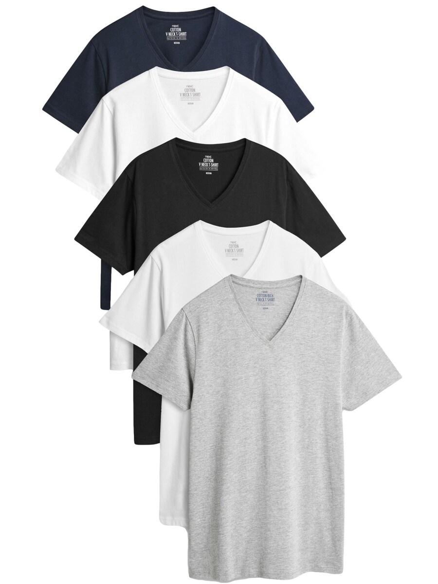 

Рубашка Next, цвет Navy/Night blue/mottled grey/Black/White