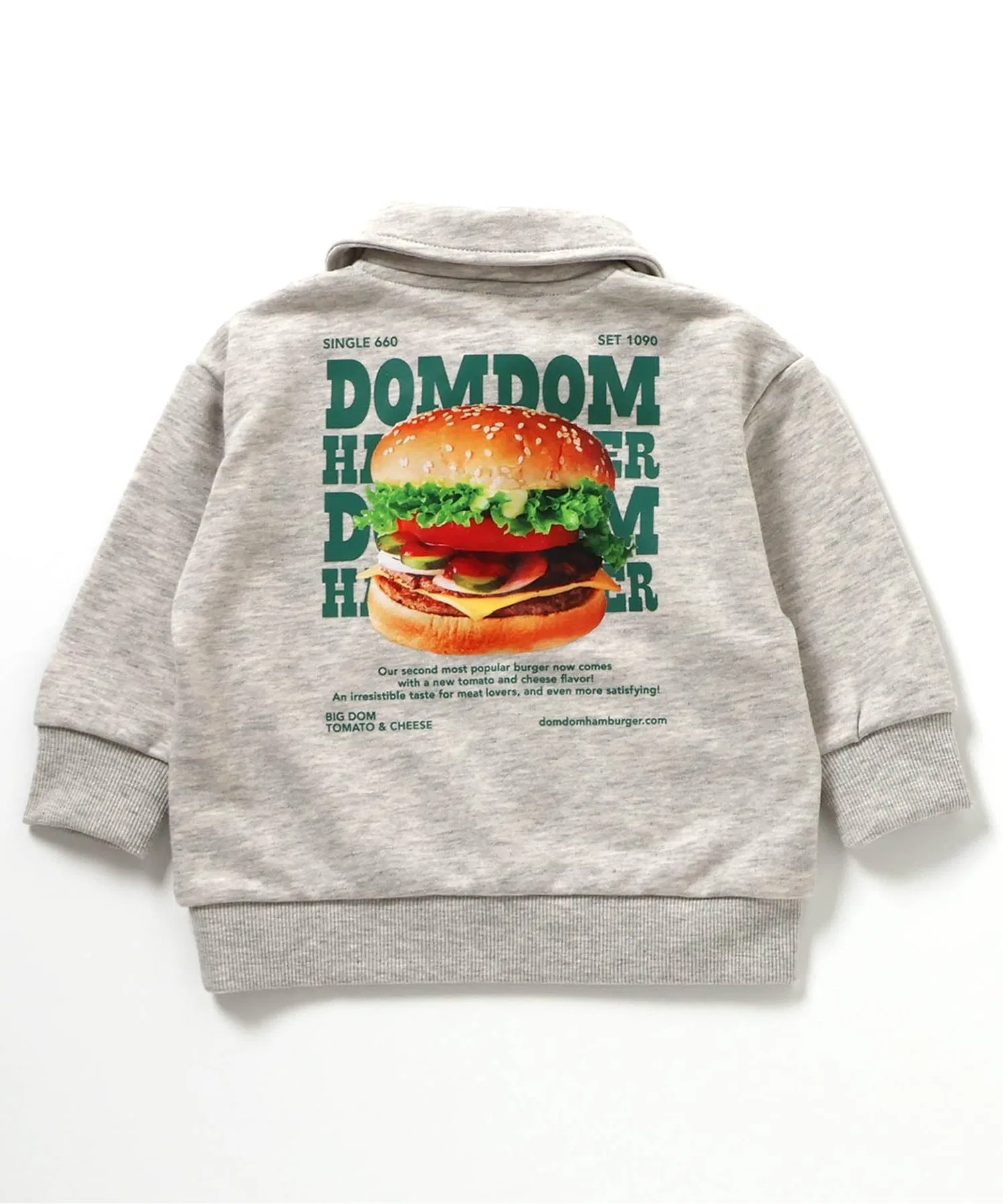 Эксклюзивная для интернет-магазина толстовка Dom Dom Hamburger с половинной молнией. — фото 3