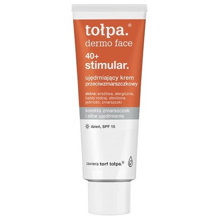TOPPE Укрепляющий крем против морщин SPF 15 для дневного ухода Dermo Face 40+ Stimular 40 мл Tołpa — фото 2