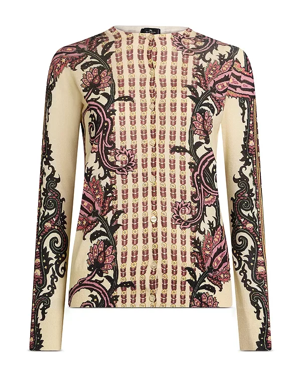 Кардиган приталенного кроя Etro, Multi/White — фото 3