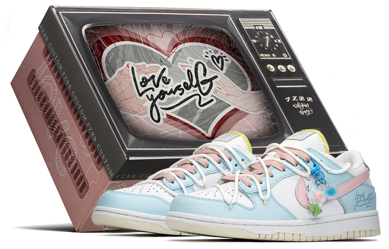 

Кроссовки Nike Dunk Skateboarding Shoes Women's Low-top Blue/pink, голубой, Синий, Кроссовки Nike Dunk Skateboarding Shoes Women's Low-top Blue/pink, голубой
