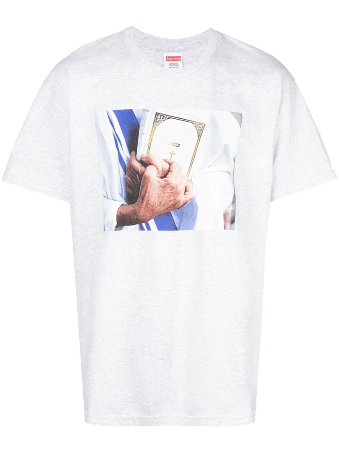 

Supreme футболка с принтом, серый