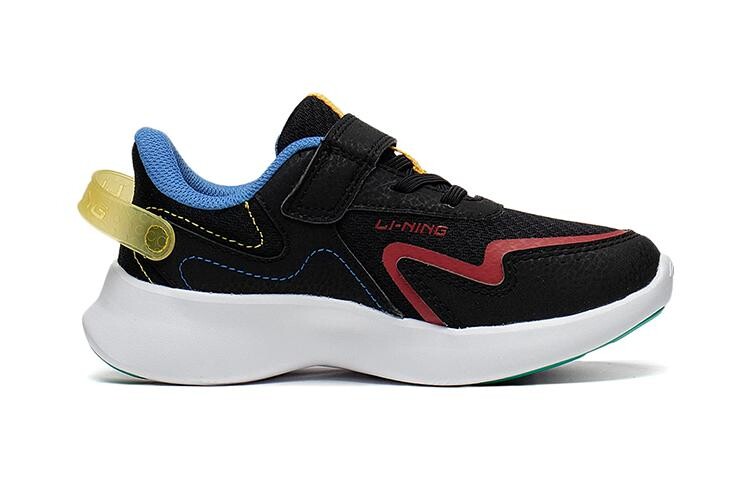 Детские кроссовки Lingyue 2.0 PS Low-top черные/красные/желтые Lining Young — фото 2