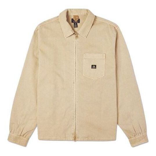 

Рубашка washed canvas full zip work shirt 'nomad khaki' Converse, хаки