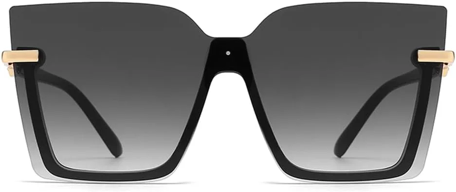 

Солнцезащитные очки для женщин и мужчин, уличная одежда, очки в крупной оправе, защитные очки, цельные солнцезащитные очки для женщин и мужчин KTUCN, Black