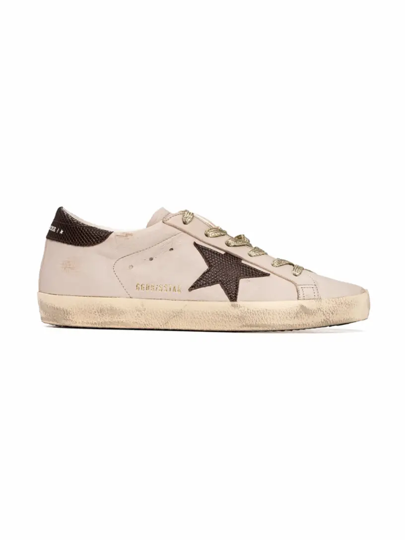 

Кожаные кеды Super-Star Golden Goose, бежевый
