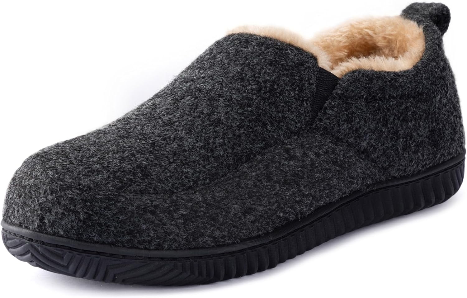 

Мужские тапочки RockDove с закрытой пяткой, пеной с эффектом памяти, плюшевой подкладкой, искусственной замшей и нескользящей подошвой, Carbon Black