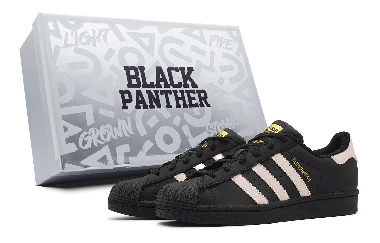 

Кроссовки adidas originals Superstar Skateboarding Shoes Unisex Low-top Black/pink, черный