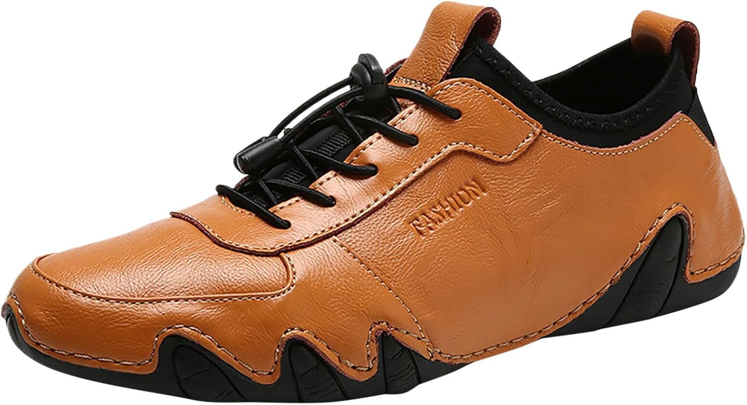 

Мужские модные кроссовки для ходьбы, нескользящая рабочая обувь, удобные кожаные повседневные мужские туфли, широкая кожаная обувь Generic, золотой