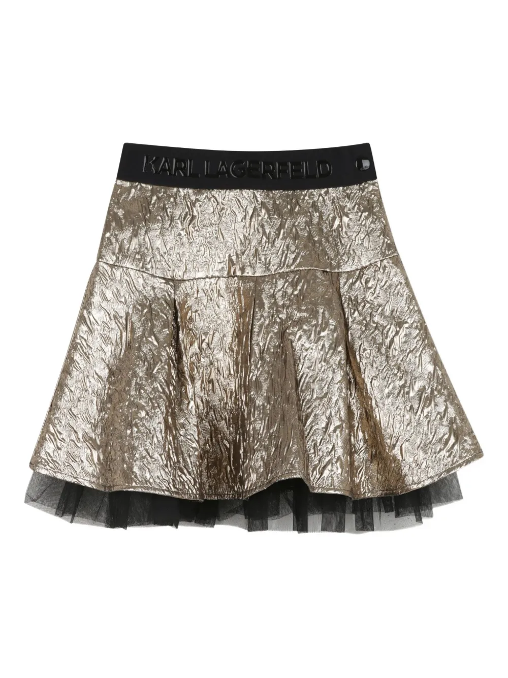 

Юбка с жатым эффектом KARL LAGERFELD KIDS, золотой