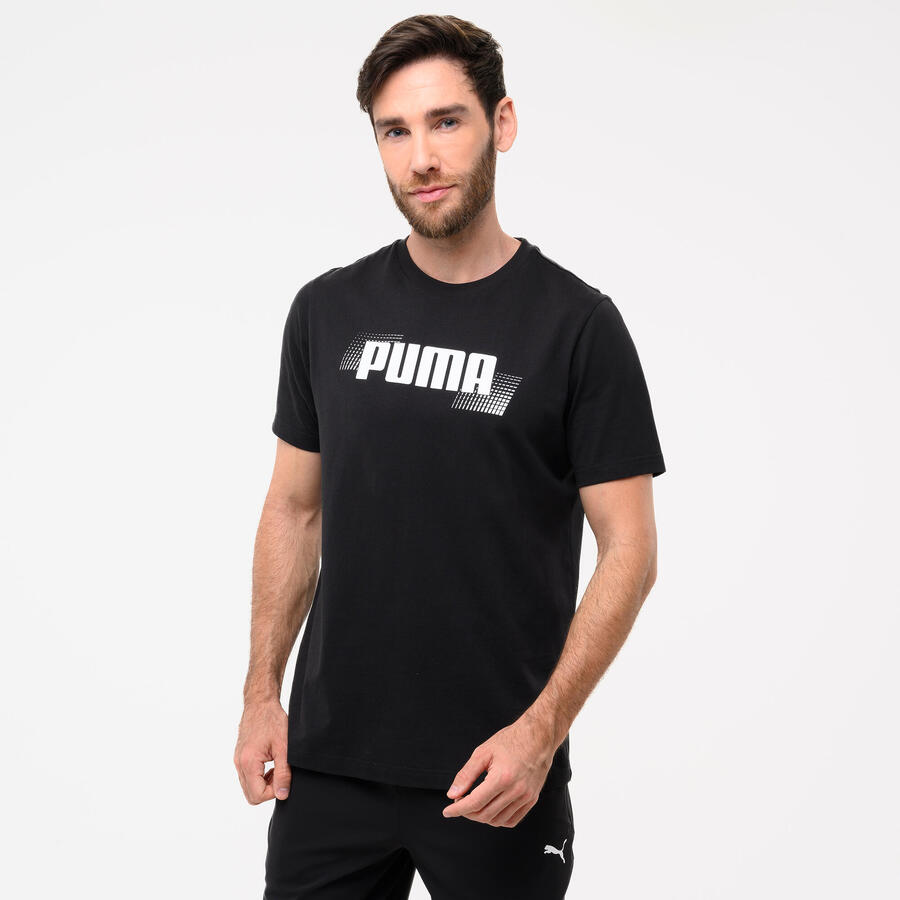 

PUMA Мужская хлопковая футболка - черная