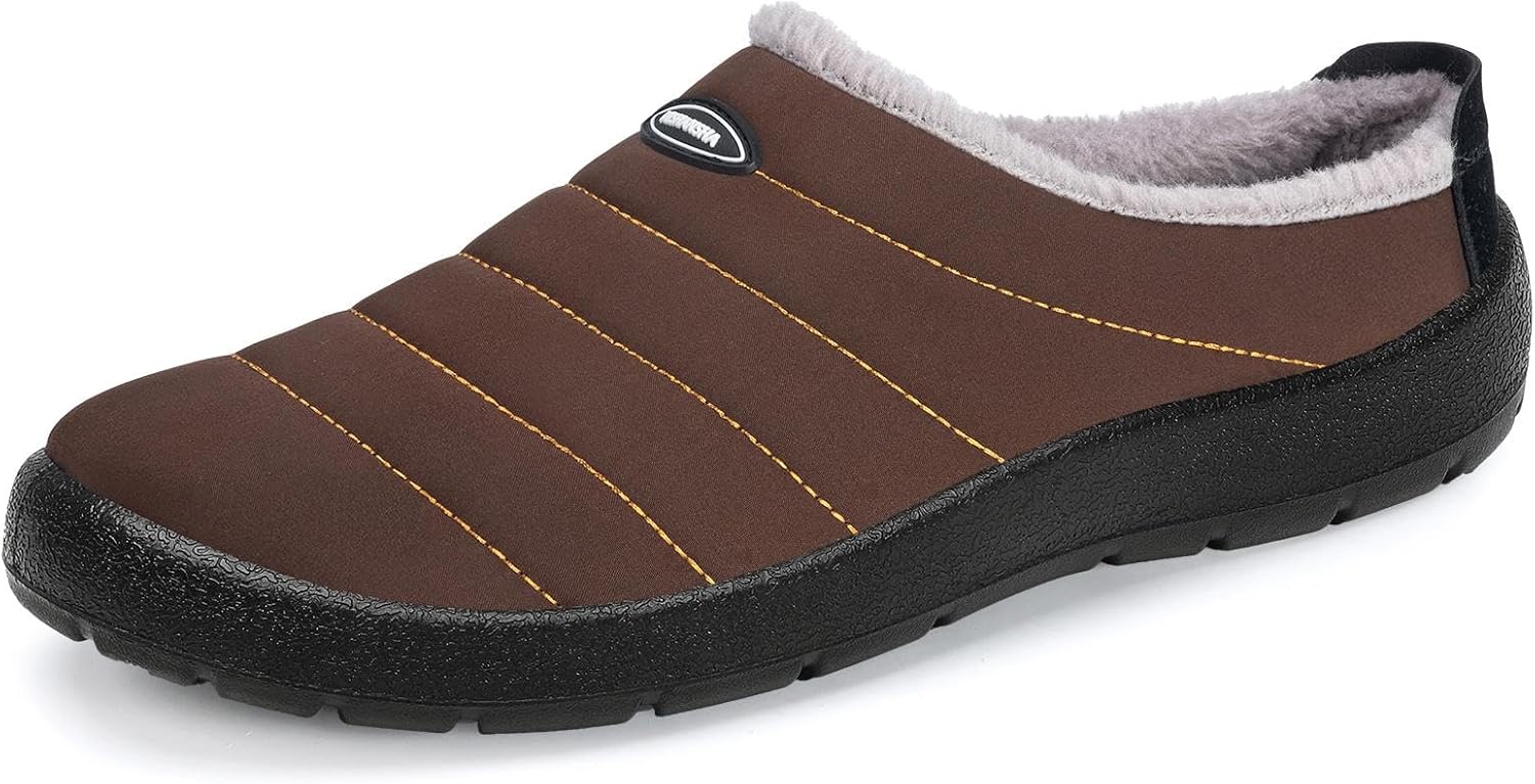 

Домашние тапочки Mishansha для мужчин и женщин, теплые с меховой подкладкой, зимние домашние туфли, удобные для носки дома и на улице, коричневый