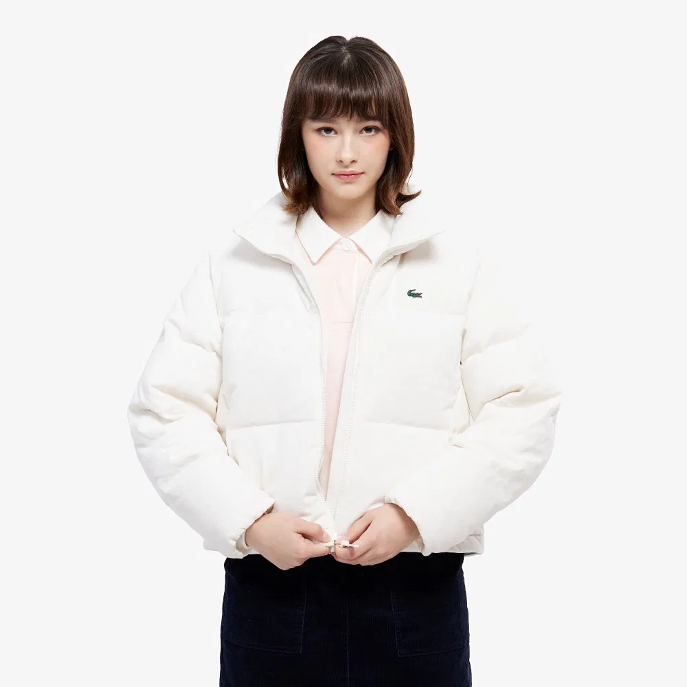 Пуховик Lacoste Короткий Молочный