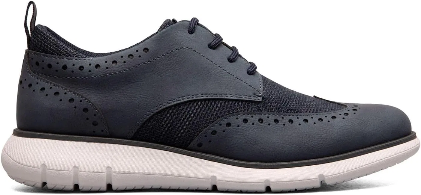 Мужские оксфорды Nunn Bush Stance Knit Wingtip Oxford, Navy — фото 3