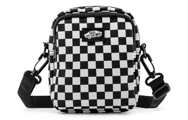 

Плечевая сумка из полиэстера через плечо унисекс черно-белая Vans