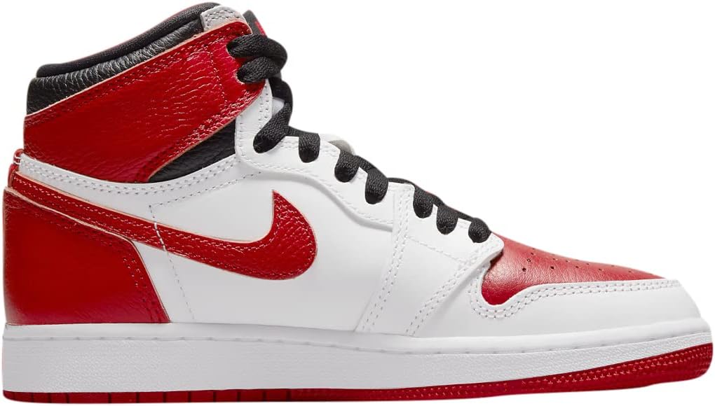 Мужские кроссовки Jordan 1 Nike, белый/черный/красный — фото 2