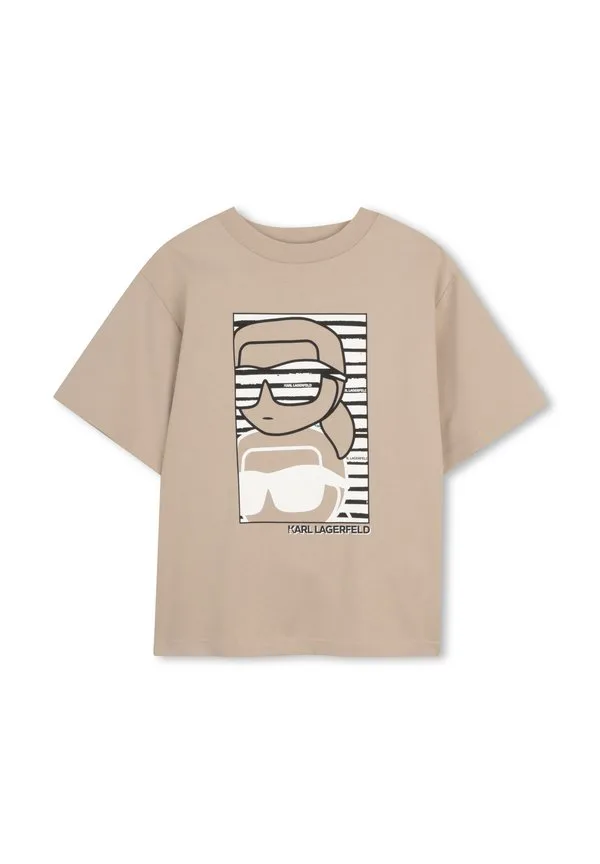 Футболка с принтом Karl Lagerfeld Kids, Sand