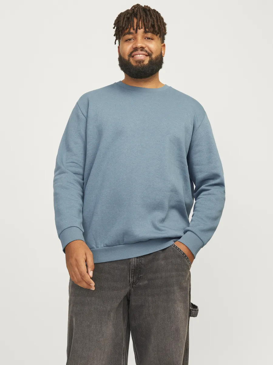 

Толстовка Jack & Jones PlusSize "JJEBRADLEY SWEAT CREW NOOS PLS", синий