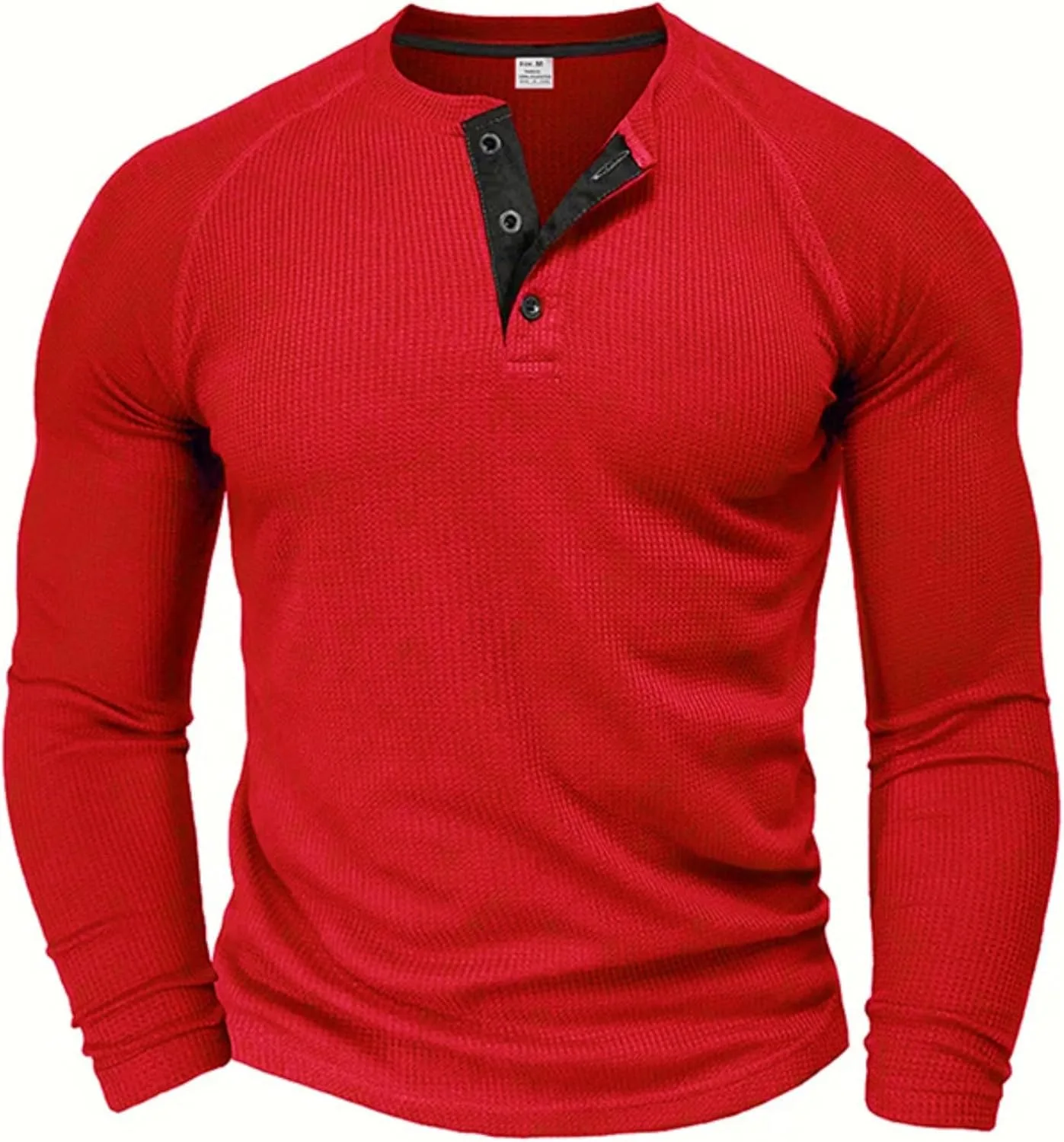 Мужская футболка-поло Performance Long Sleeve Henley, быстросохнущая, для тренировок