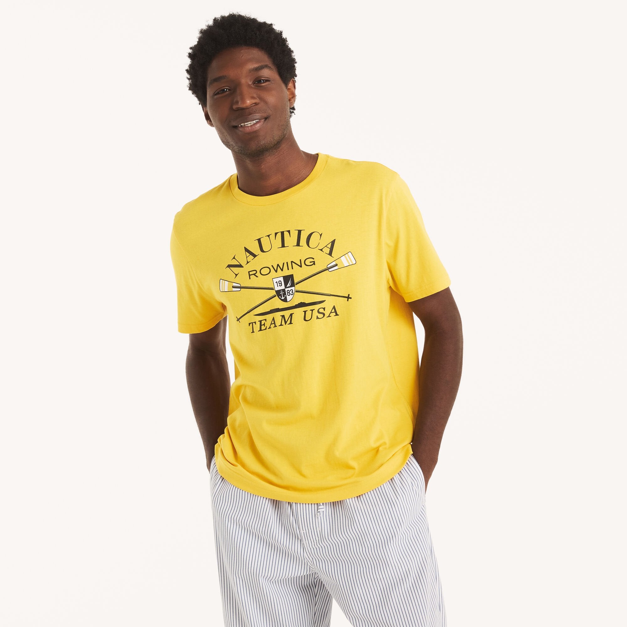

Футболка для сна Nautica Mens Rowing, цвет gold flag 14-0852 tcx