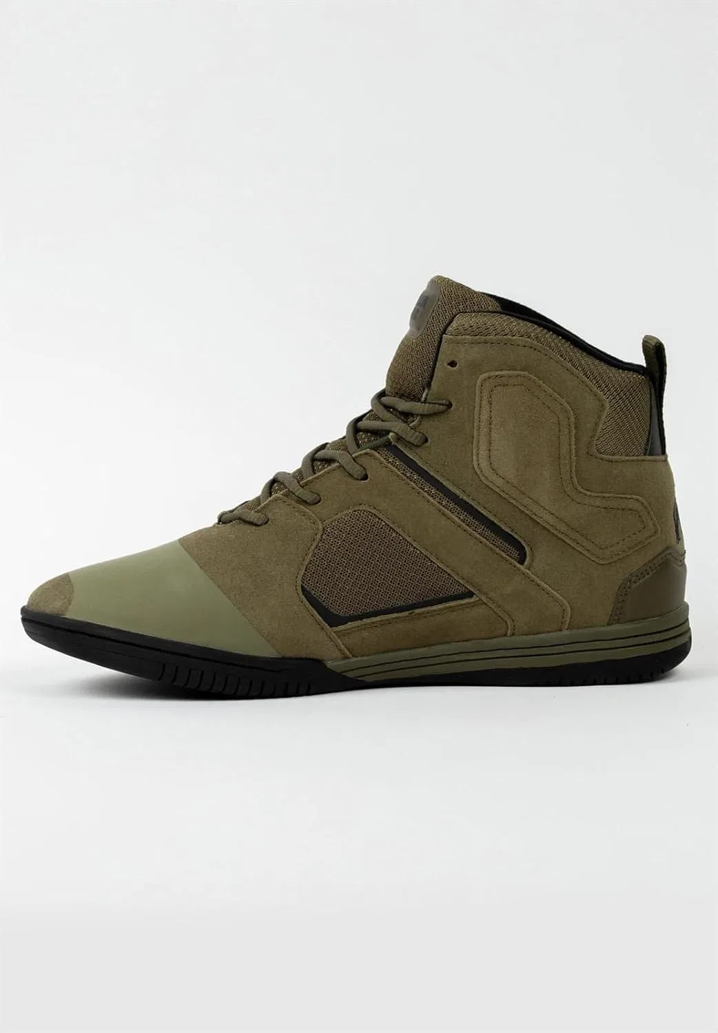 Кроссовки для бодибилдинга Gorilla Wear Troy High Tops - черно-серые - спортивные, повседневные, для тренировок, с логотипом, удобные, с очень прочной фиксацией, для мужчин — фото 3