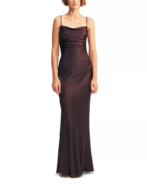 

Платье макси со шнуровкой на спине La lune Shona Joy, коричневый