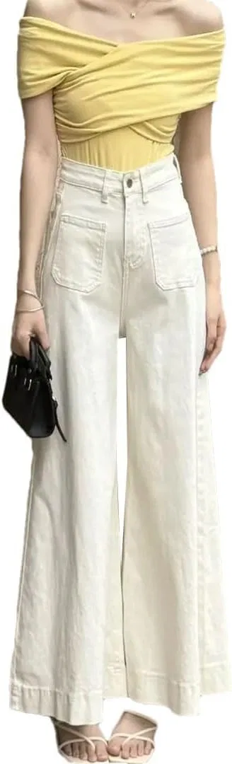 Джинсы прямые, Vintage, White Jeans