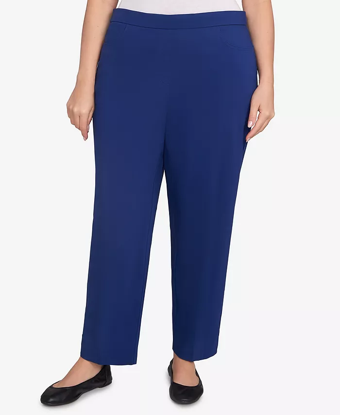 

Классические облегающие брюки Allure Plus Size средней длины Alfred Dunner, синий