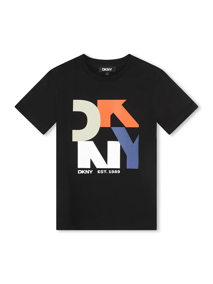 Футболка с принтом DKNY, черный