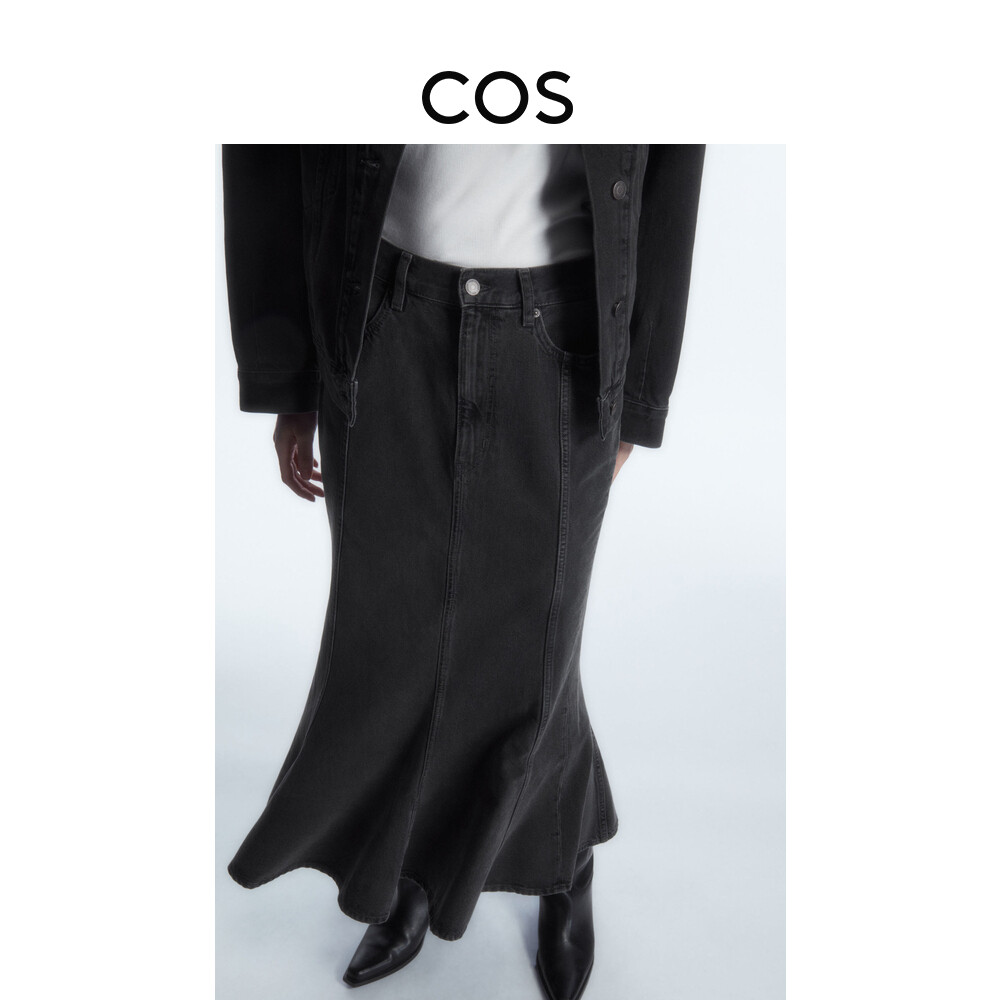 

Юбка джинсовая Cos стандартного кроя, черный