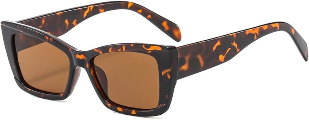 

Модные ретро-солнцезащитные очки «кошачий глаз» для женщин и мужчин, стильные, для активного отдыха и путешествий, с защитой от УФ-излучения UV400 TVTBBVV, Leopard Brown