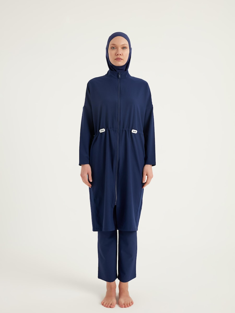 

Платье-купальник с высоким воротом MARINA Marina Aufschrift M2507-2, темно-синий